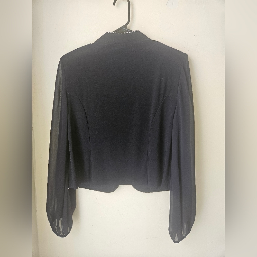 Alex Evenings -Women's 10P CroppedCardigan 1PC Shoulder Pad. - Picture 2 of 7